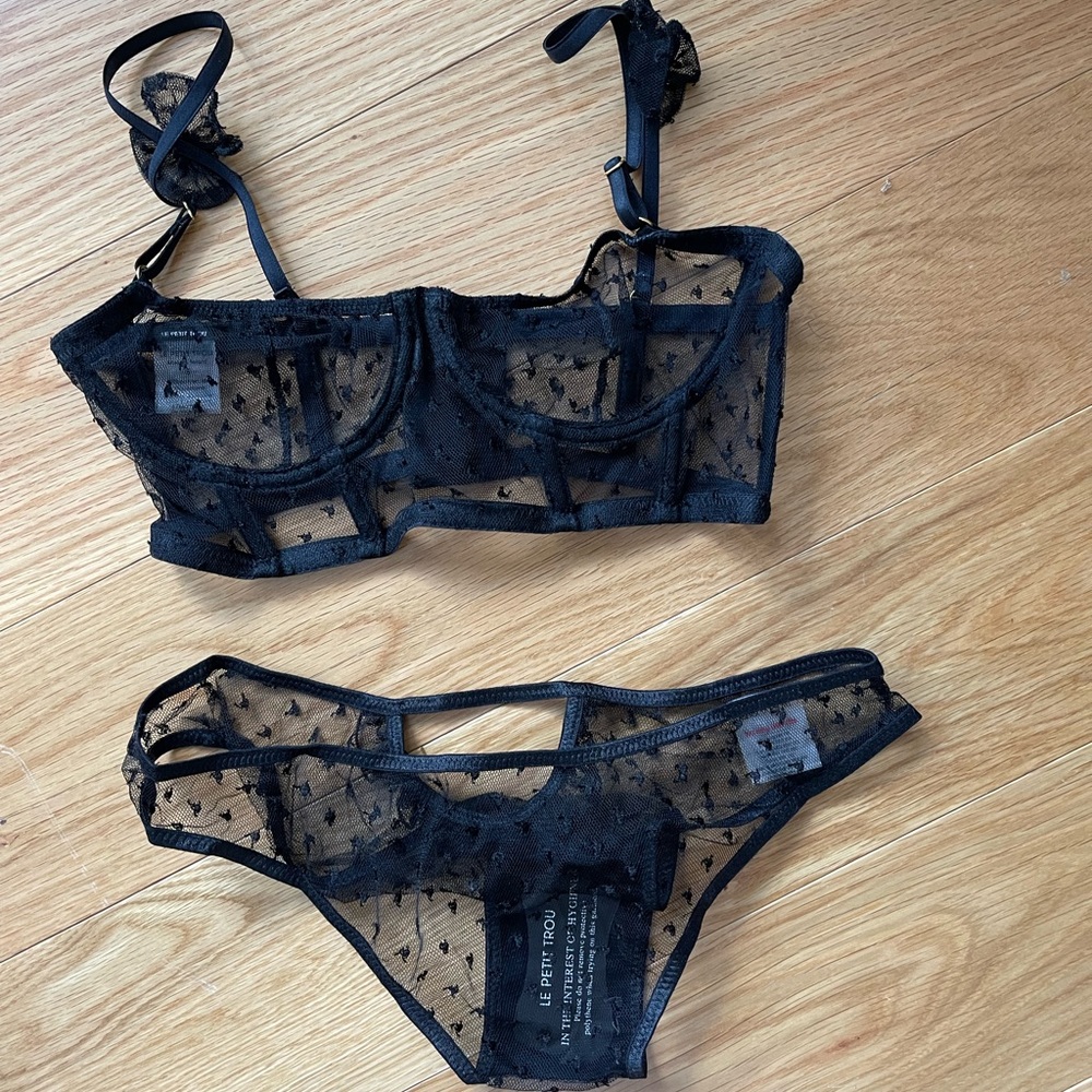 Le Petit trou bra & panty set via free people